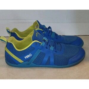 Xero Prio Neo Barefoot Running Shoes Women's 7.5 Blue Yellow Minimalist Lace Up